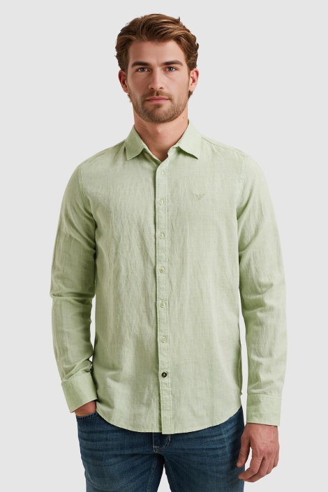 PME legend long sleeve shirt ctn 2tone linen